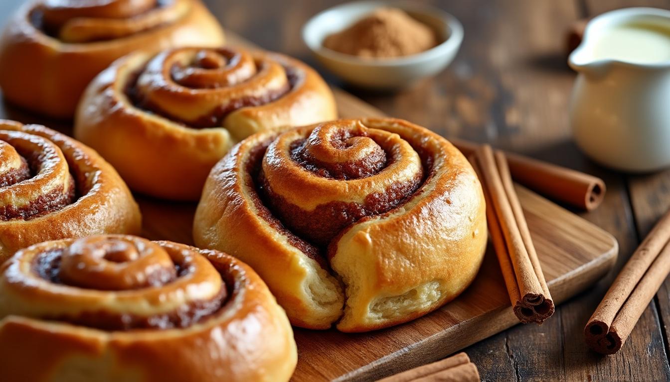 découvrez notre recette facile pour préparer des cinnamon rolls moelleux et gourmands, parfaits pour un petit-déjeuner ou un goûter réconfortant.