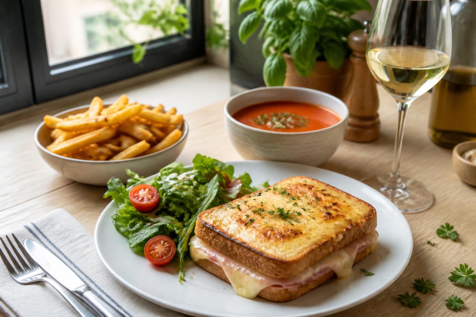 découvrez quel accompagnement choisir pour sublimer votre croque monsieur maison et rendre ce classique encore plus gourmand et savoureux.