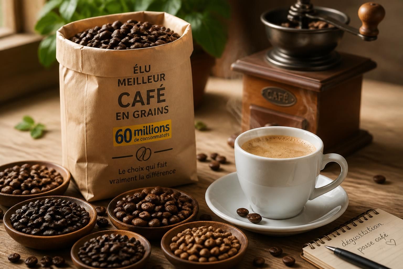 découvrez notre sélection des meilleurs cafés en grain selon 60 millions de consommateurs, alliant saveurs riches et arômes gourmands pour un plaisir authentique.