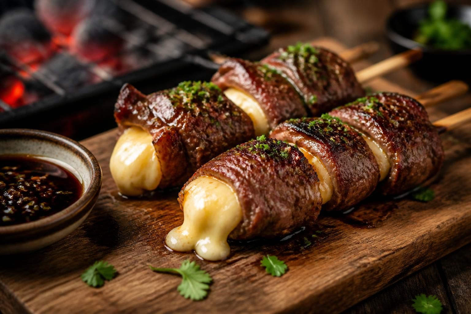 découvrez le boeuf fromage yakitori, une délicieuse association gourmande qui séduit tous les amateurs de grillades avec ses saveurs fondantes et authentiques.
