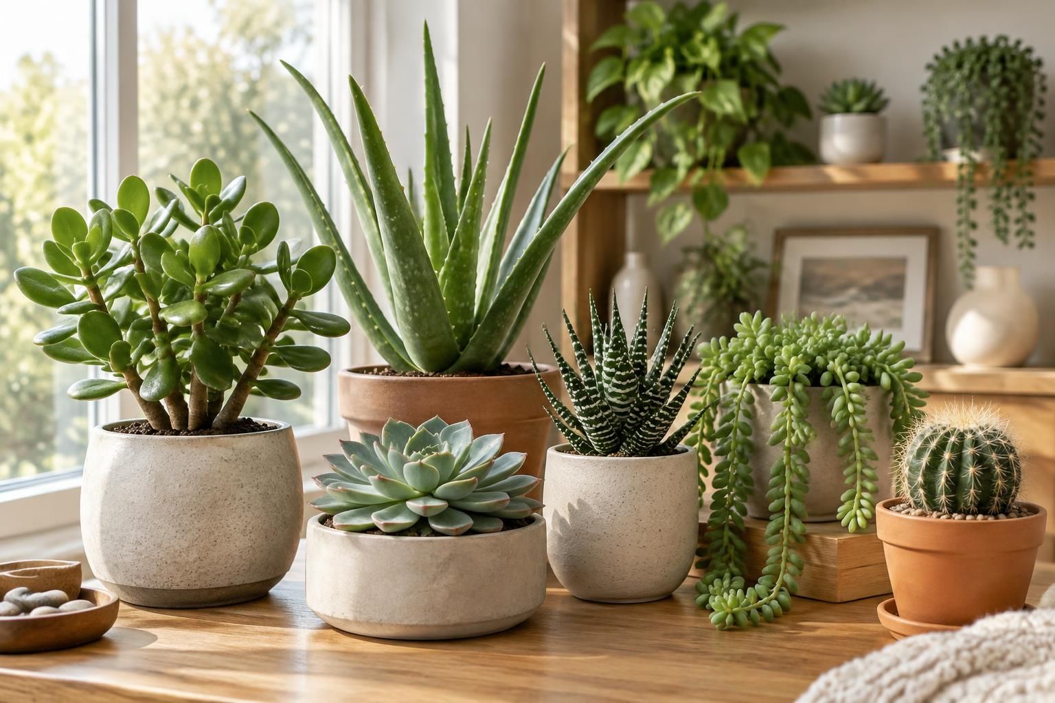 découvrez les plantes grasses vertes d’intérieur les plus populaires grâce à leurs photos et leurs noms, et trouvez la variété idéale pour votre décoration.