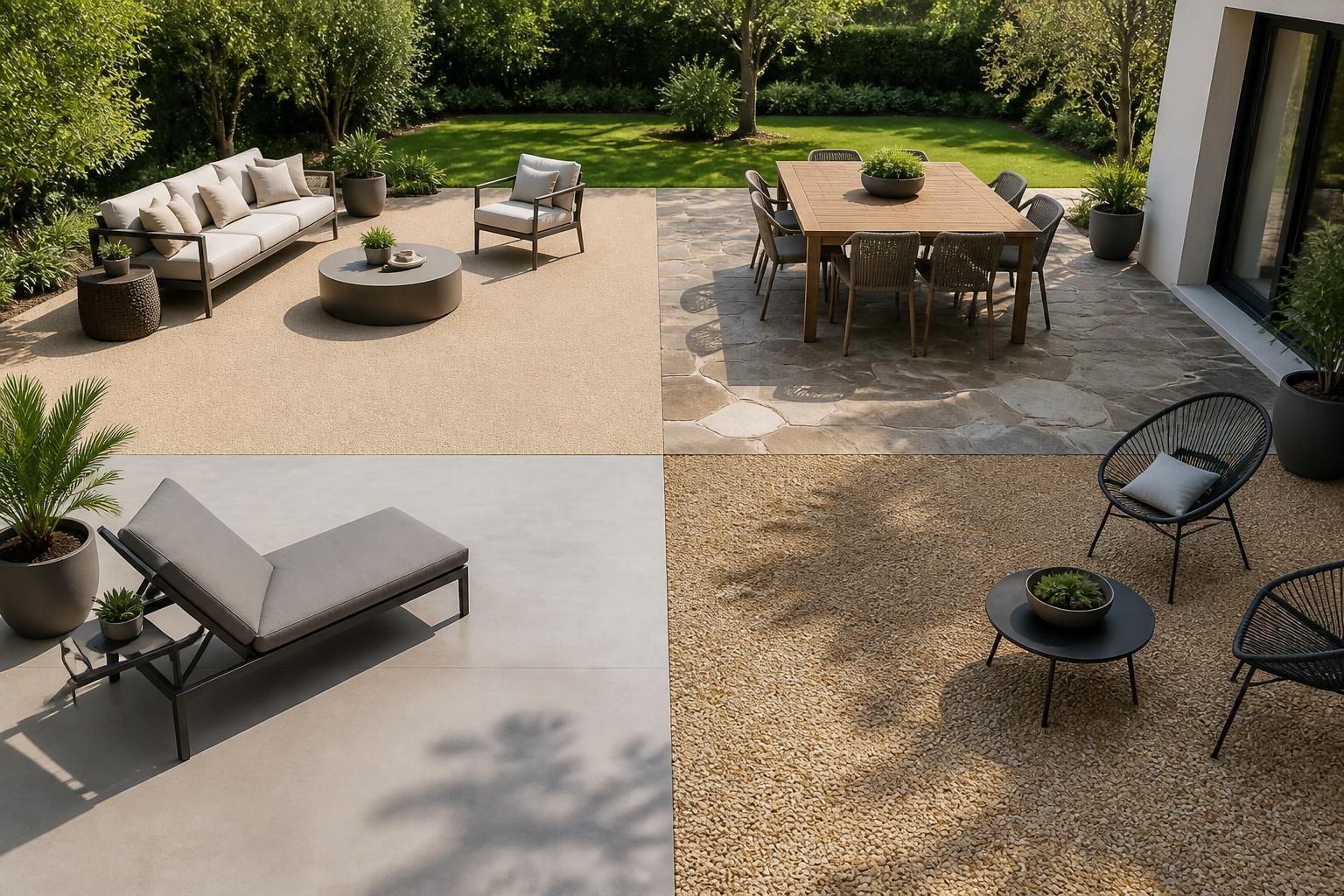découvrez comment choisir le revêtement idéal pour votre terrasse : résine, pierre, béton ou options économiques, et trouvez la solution parfaite pour votre extérieur.