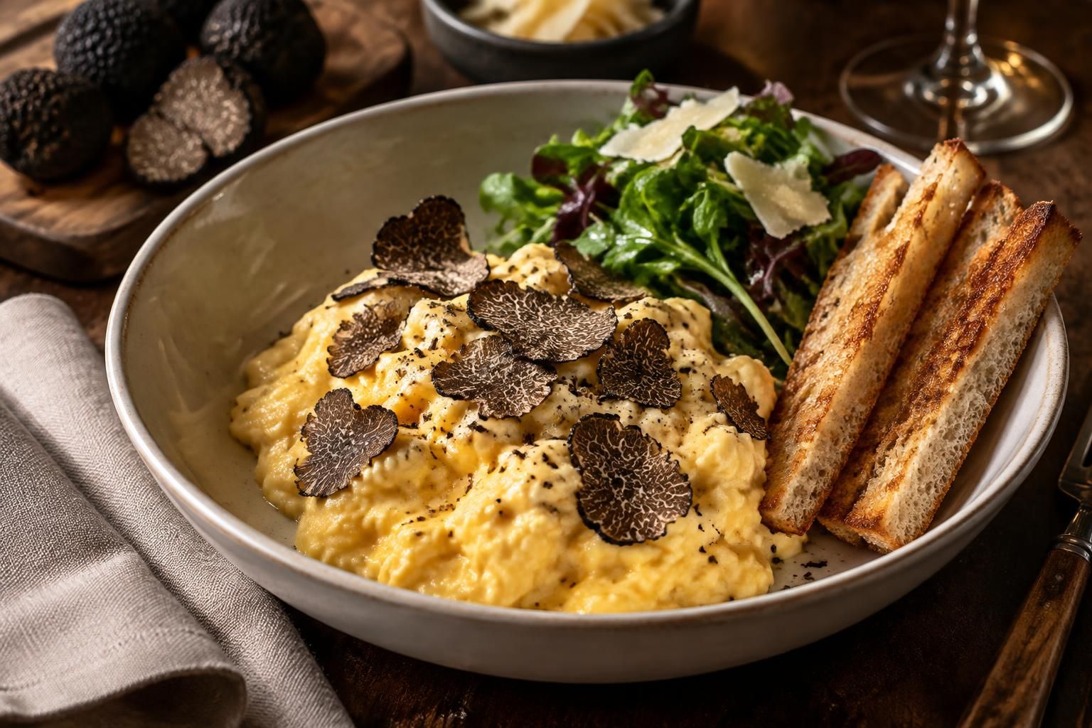 découvrez comment préparer une brouillade à la truffe, délicate et savoureuse, avec des idées d’accompagnements pour composer un plat raffiné.