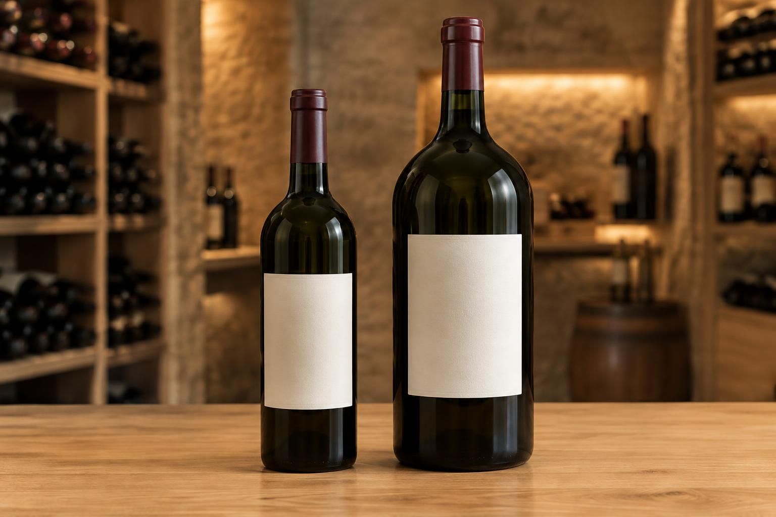 découvrez les dimensions des bouteilles de vin, du format standard de 75 cl au magnum, et comparez facilement leurs tailles.