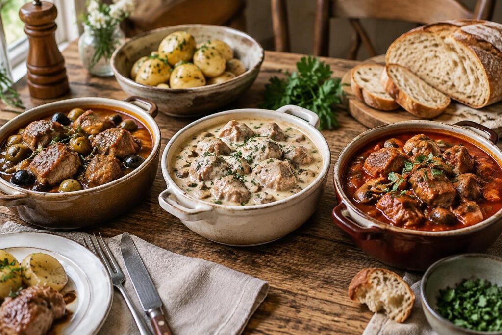 découvrez notre recette de sauté de veau et ses variantes gourmandes aux olives, à la crème ou façon marengo, pour un plat savoureux et facile à préparer.